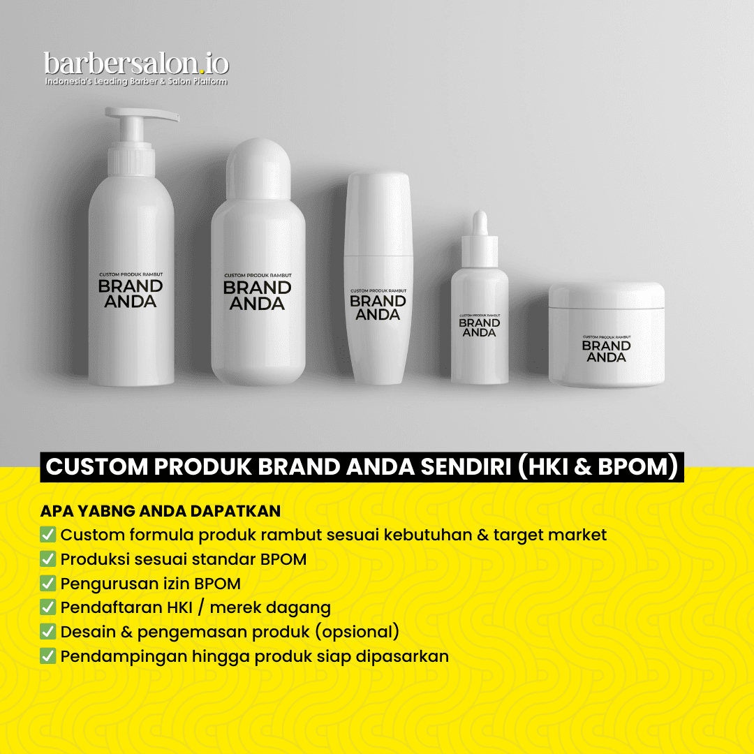 Custom Produk Rambut Brand anda sendiri ( HKI + BPOM)