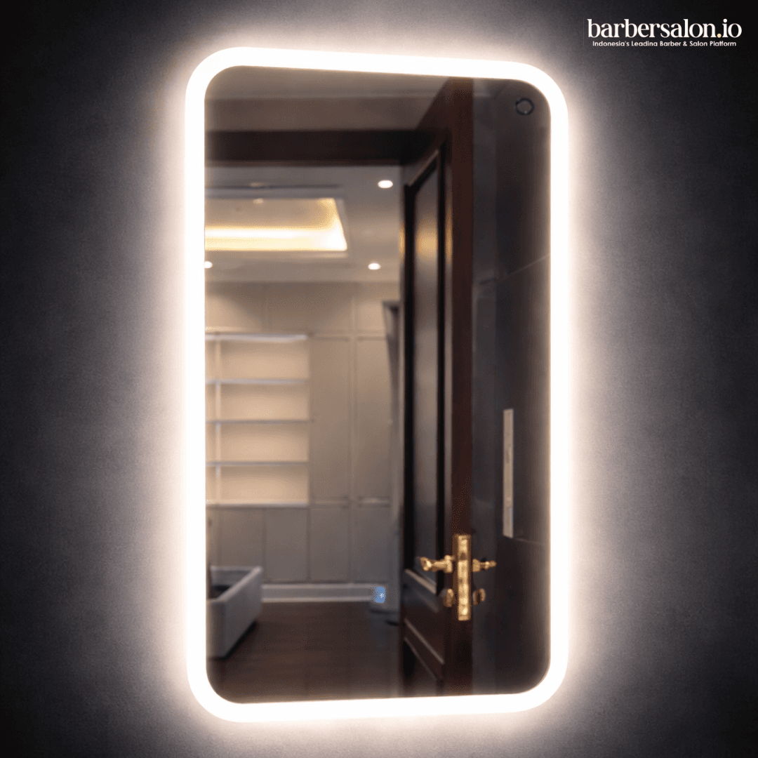Cermin LED Barber Salon Minimalis