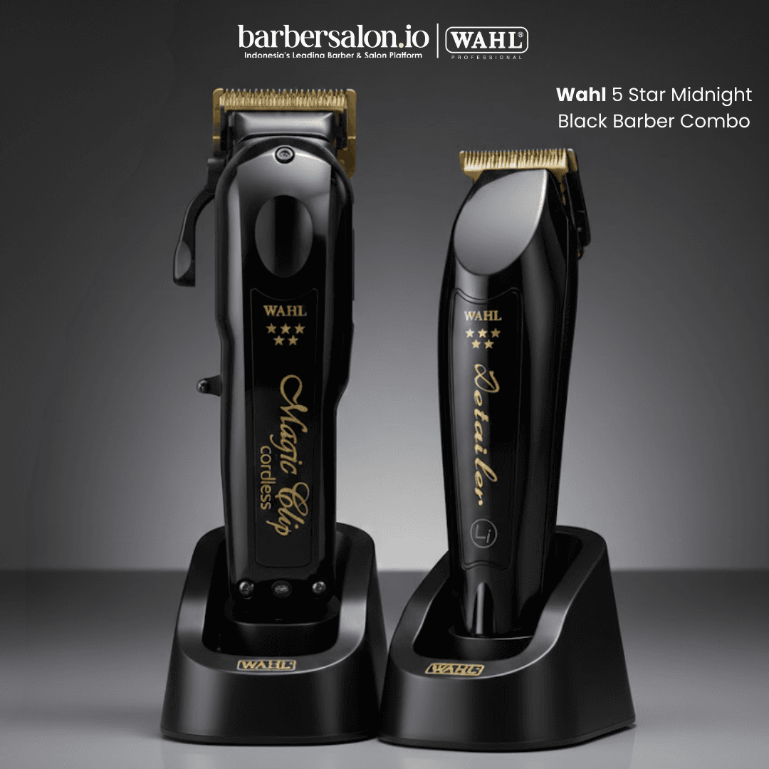 Wahl 5 Star Midnight Black Barber Combo Clipper, Trimmer, Alat Cukur Rambut Profesional