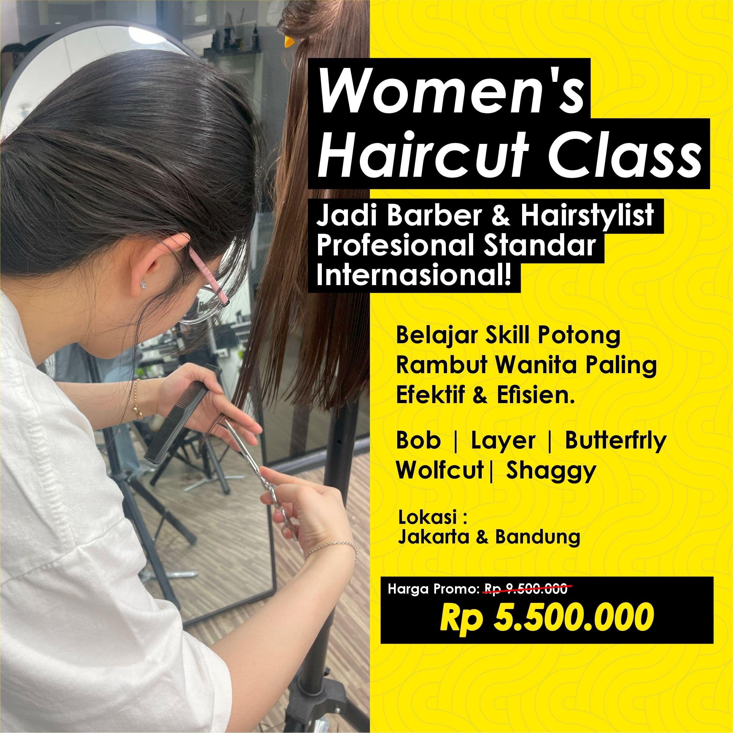 Akademi Offline Women Hair Cut (Jakarta)